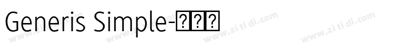 Generis Simple字体转换